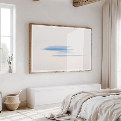 Cloud wall art by Cattie Coyle Photography in bedroom