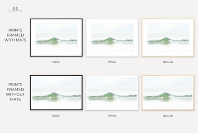 Framed ocean art prints by Cattie Coyle Photography