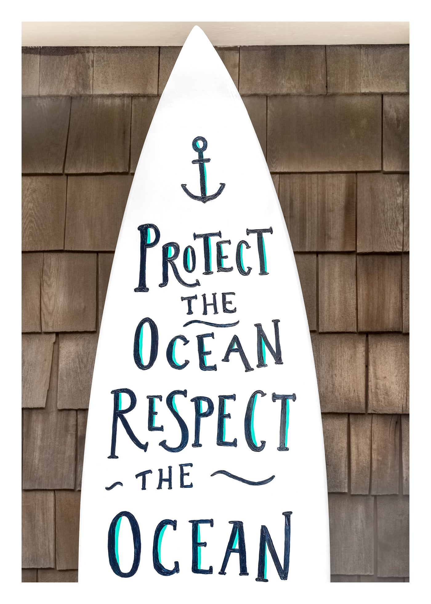 Protect the Ocean - Small framed art print by Cattie Coyle Photography