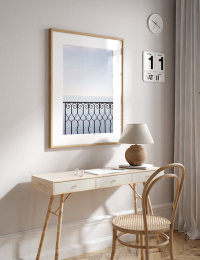 Quiet Morning - Coastal calm wall art by Cattie Coyle Photography in home office