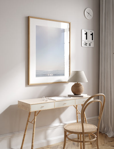 Summer Morning - Large ocean wall art by Cattie Coyle Photography above desk