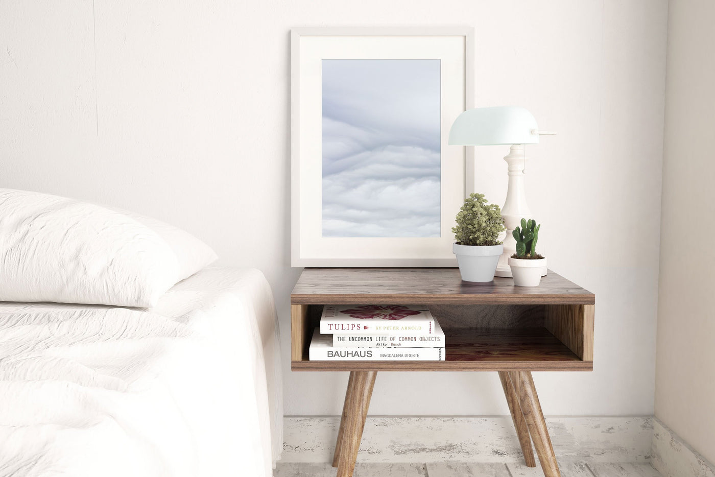 Abstract cloud art print by Cattie Coyle Photography in bedroom