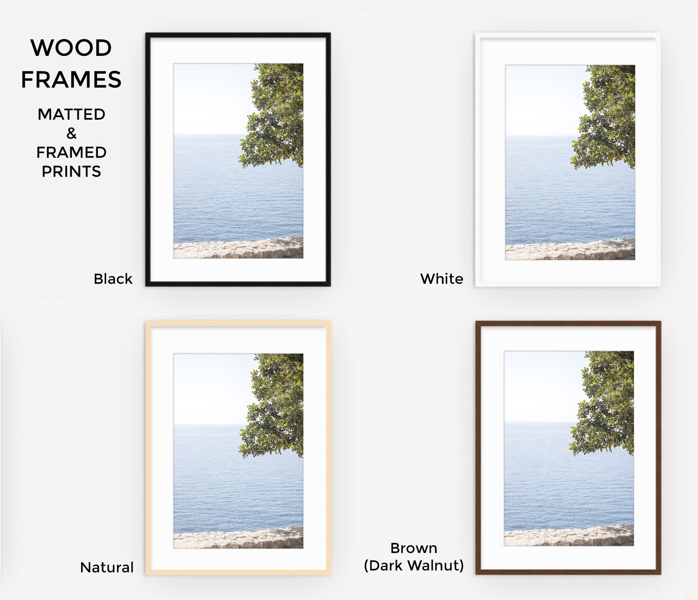 Framed Mediterranean Sea art prints by Cattie Coyle Photography