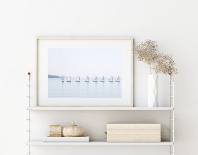 Sail boat art print by Cattie Coyle Photography