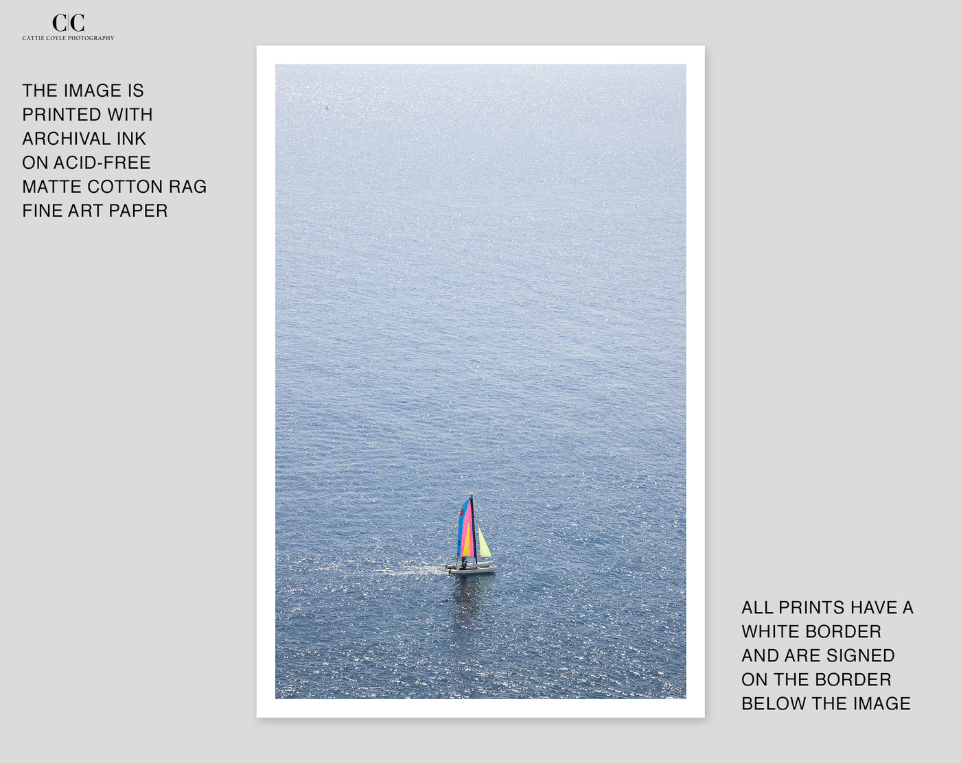 Sailing art print by Cattie Coyle Photography